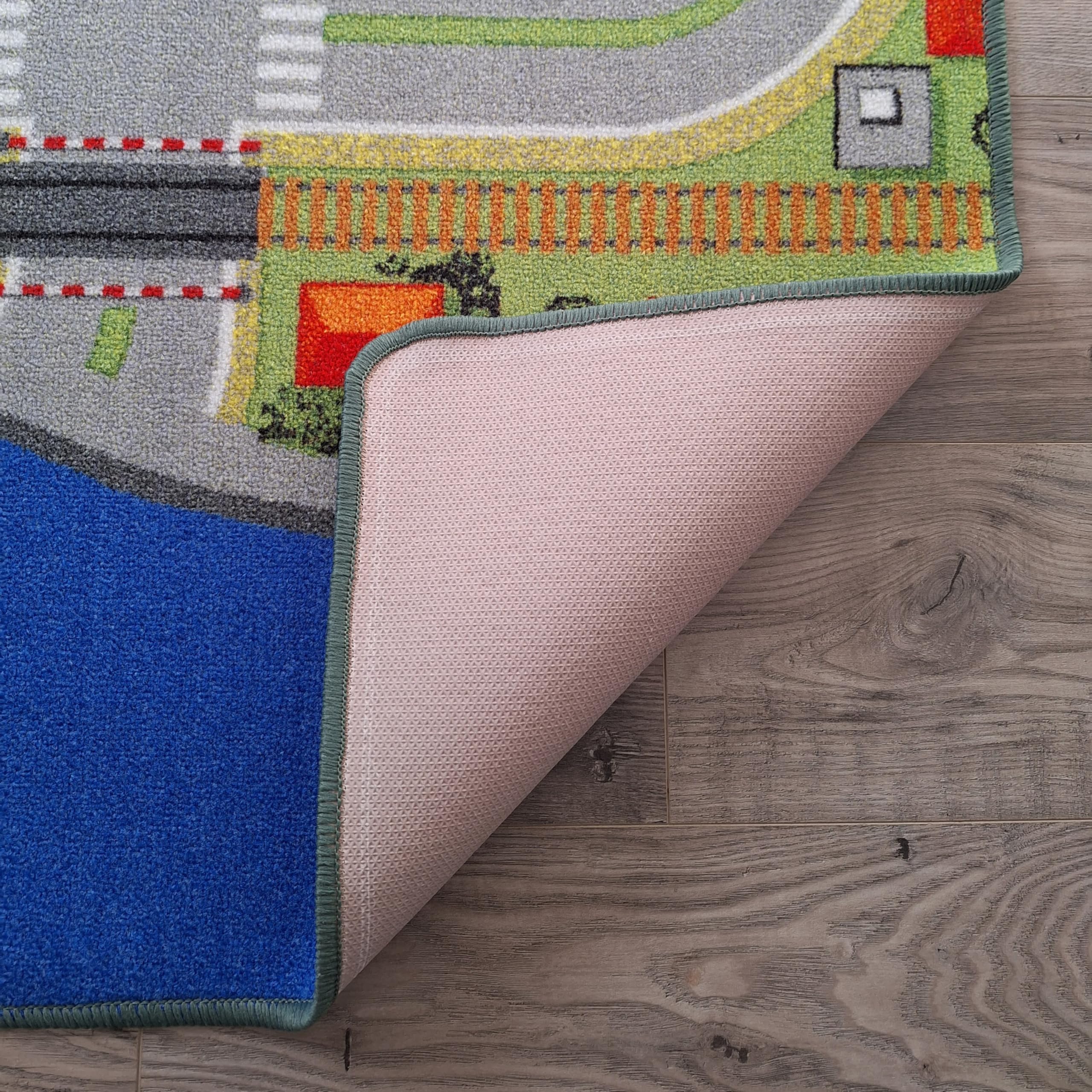 Tapis de Jeu Transport Circuit Mobilité pour Voitures, Trains, Avions, Chambre d'enfant, Polyamide, Normes CE (95x133cm)