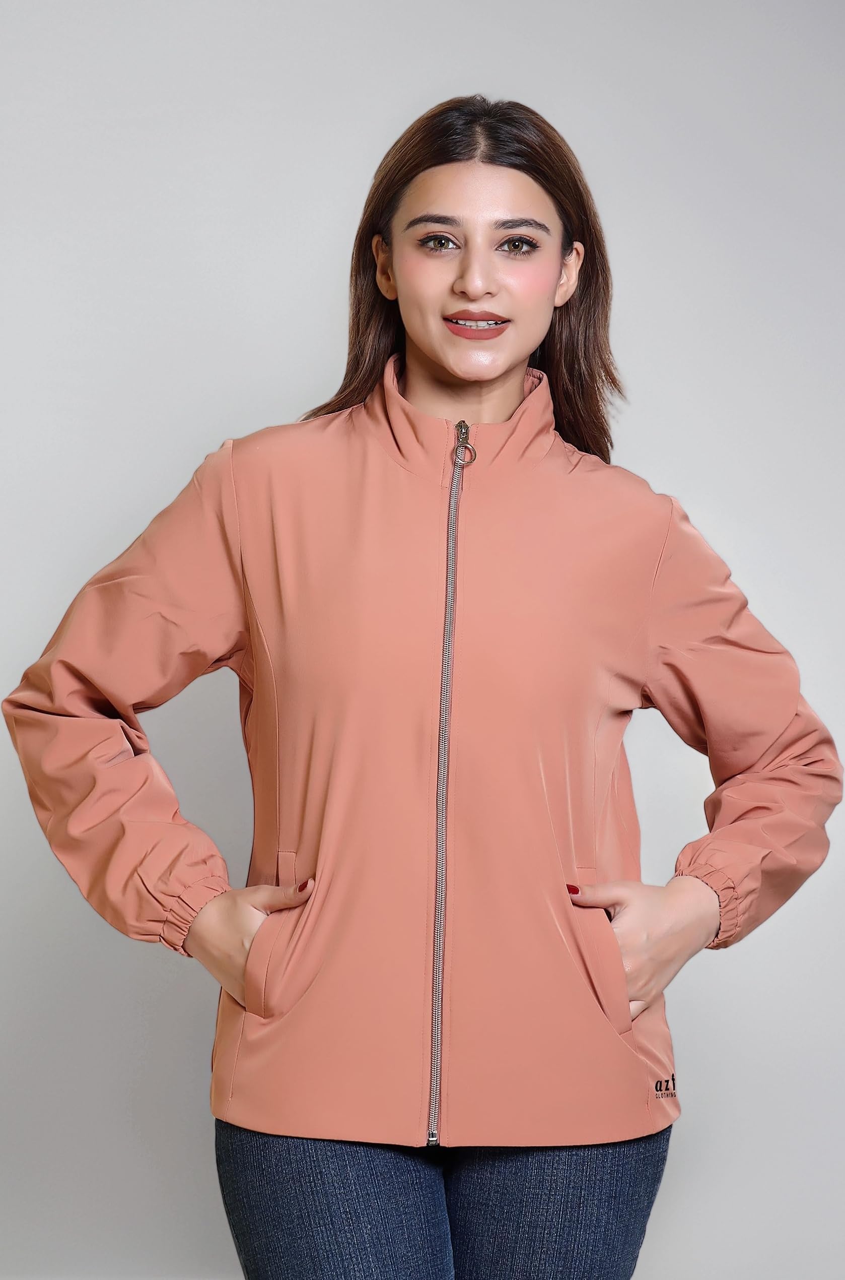 Women's Windcheater Jacket - Lightweight Polyester Zipper Closure With Side Pockets | Full Sleeve Jacket For Womens| Stylish & Water-Resistant
