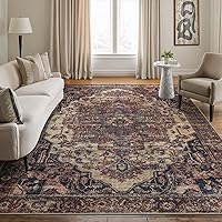 Vista 49 de Bloom Rugs Alfombra de pasillo lavable antideslizante de 7 pies – Beige/Gris Camino tradicional para entrada, pasillo, baño y cocina