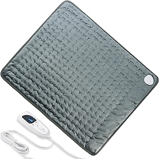 Electric Heating Pads 24" x 20" - Hot Heated Pad for Back Pain Muscle Pain Relieve (Gray)