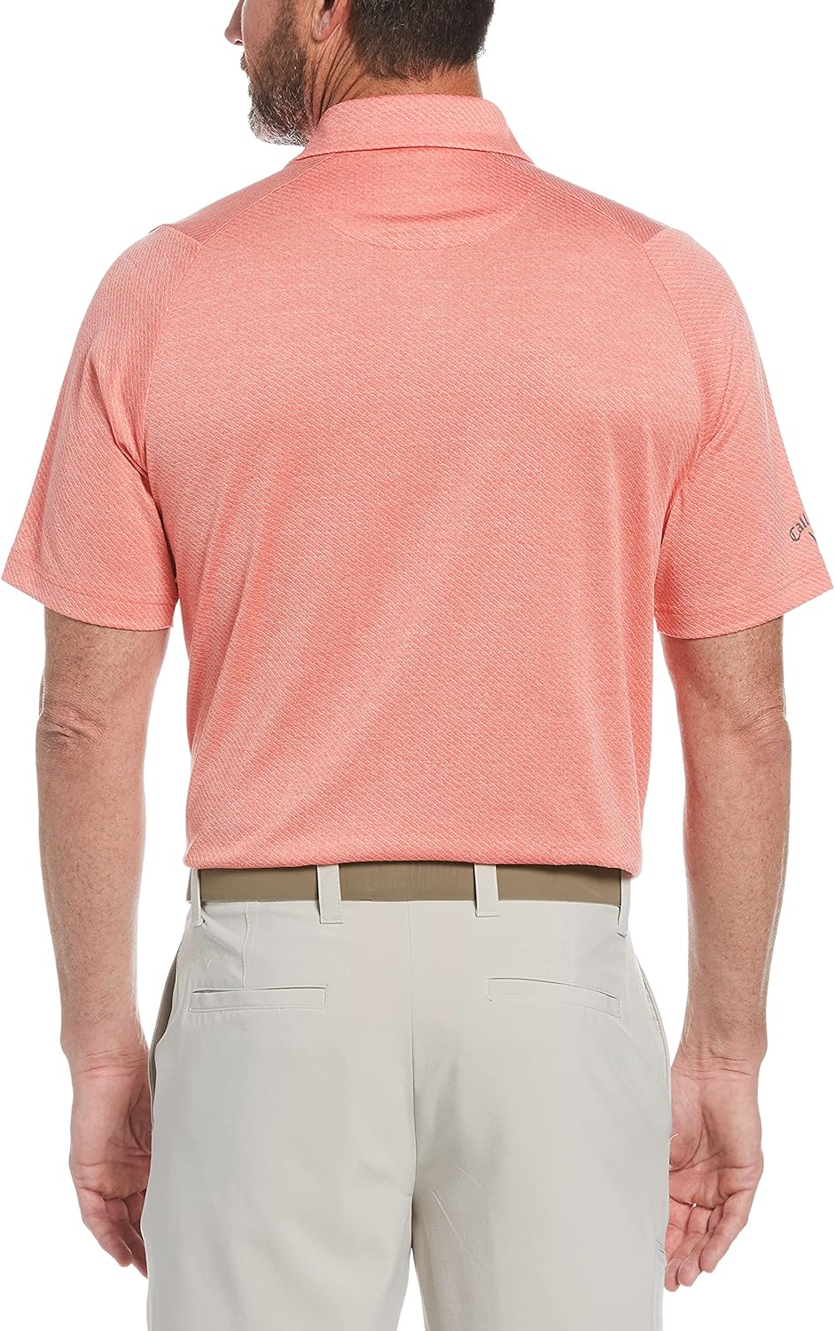 Callaway Men's Swing Tech Ventilated Short Sleeve Golf Polo Shirt, Moisture-Wicking, Textured Ventilated Fabric