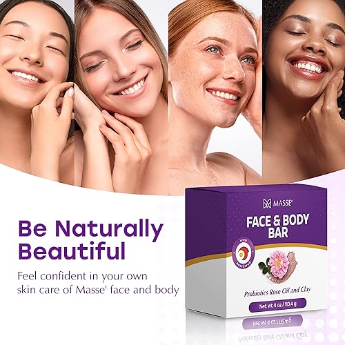 Miniatura 9 de Massey's CF - Jabón probiótico 100% natural, jabón corporal de limón y lavanda, lavado facial para piel sensible con limpiador de piel AcneZero