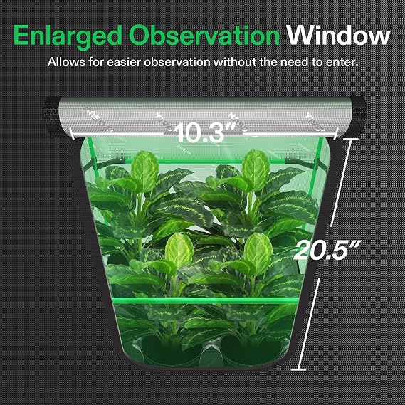 VIVOSUN P224 242448 PRO Grow Tent, with Thick 1 inch Poles, Strengthened High Reflective Mylar Oxford Fabric & Extra Hanging Bars for Hydroponics Indoor Plant for AeroLight A100, No High CFM Kit