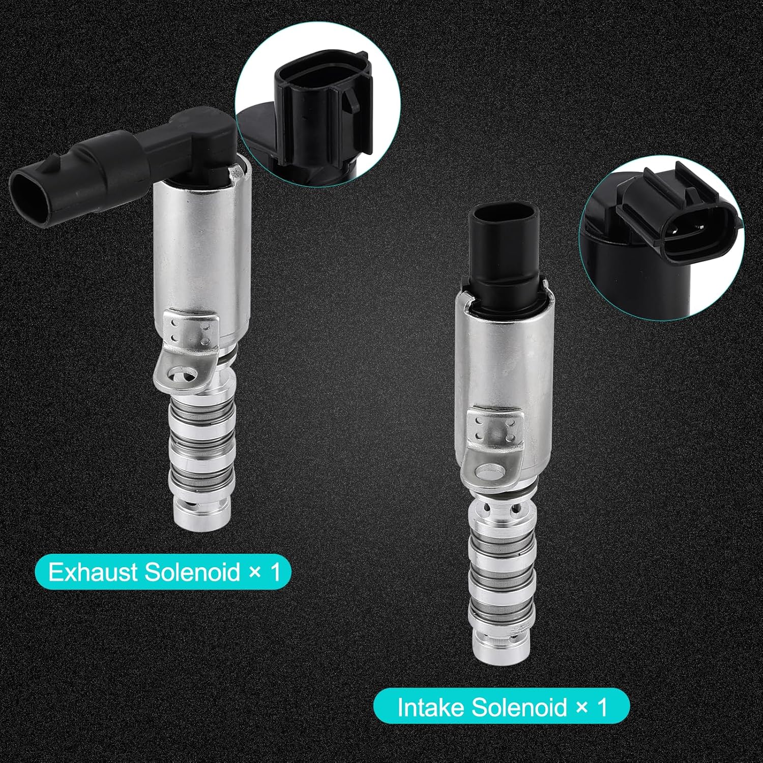 2 PCS 24375-2E100 24355-2E100 OCV Oil Control Variable Valve Timing VVT Solenoid (1.8L 2.0L) For 2012-2021 Hyundai Elantra Coupe GT Kona Sonata Tucson Veloster,For Kia Forte Koup Forte5 Optima Soul