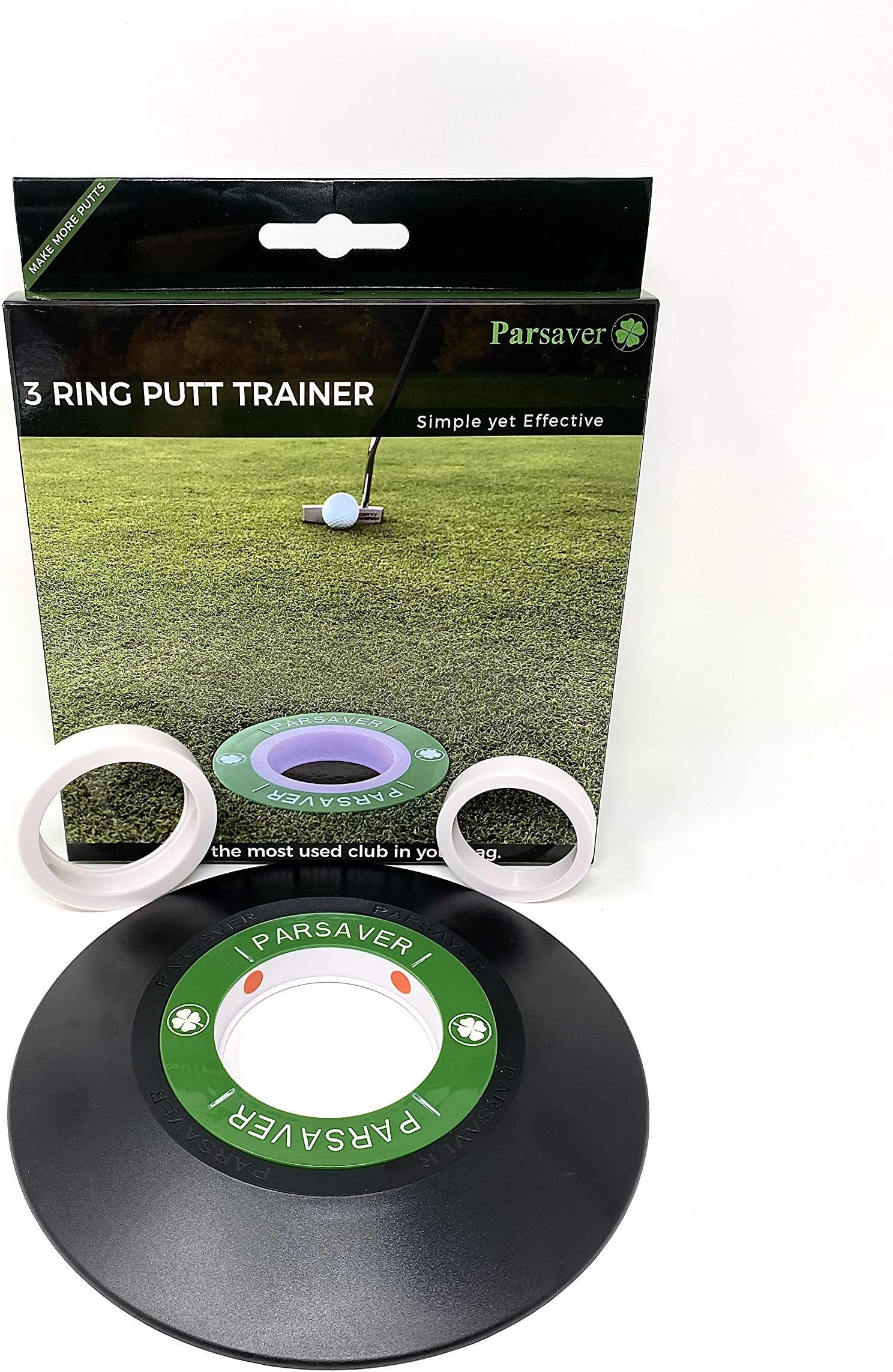 Players 3-Ring Putt Trainer - Simple Yet Effective - Visual Golf Pressure Putt Trainer - Golf Bag Accessory Putting Aid - A Must Have Golf Accessories - Golf Gift for Men Women