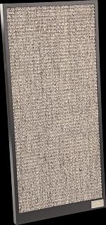 Kratzbrett Deluxe für Katzen, 60 x 28 cm, Grau, Sisal-Kratzfläche, Wand- oder Bodenmontage, für tägliche Krallenpflege
