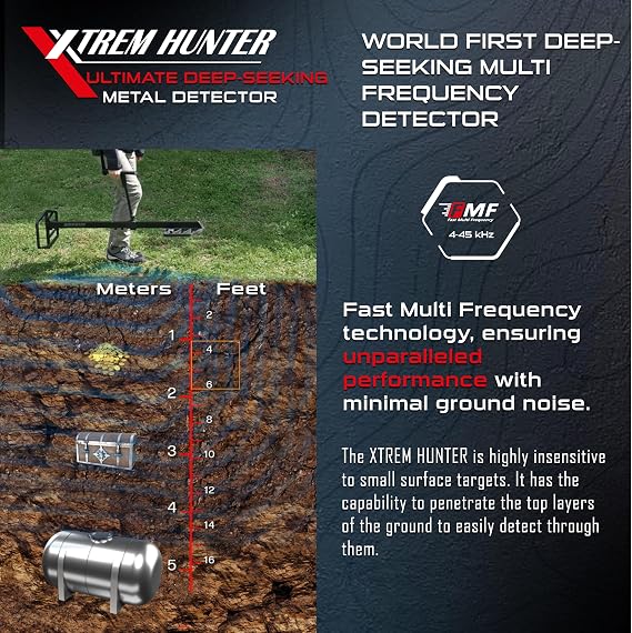 XP Xtrem Hunter: XTR115 FMF Coils & XP Case, Depth Metal Detector