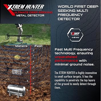 XP Xtrem Hunter: XTR115 FMF Coils & XP Case, Depth Metal Detector