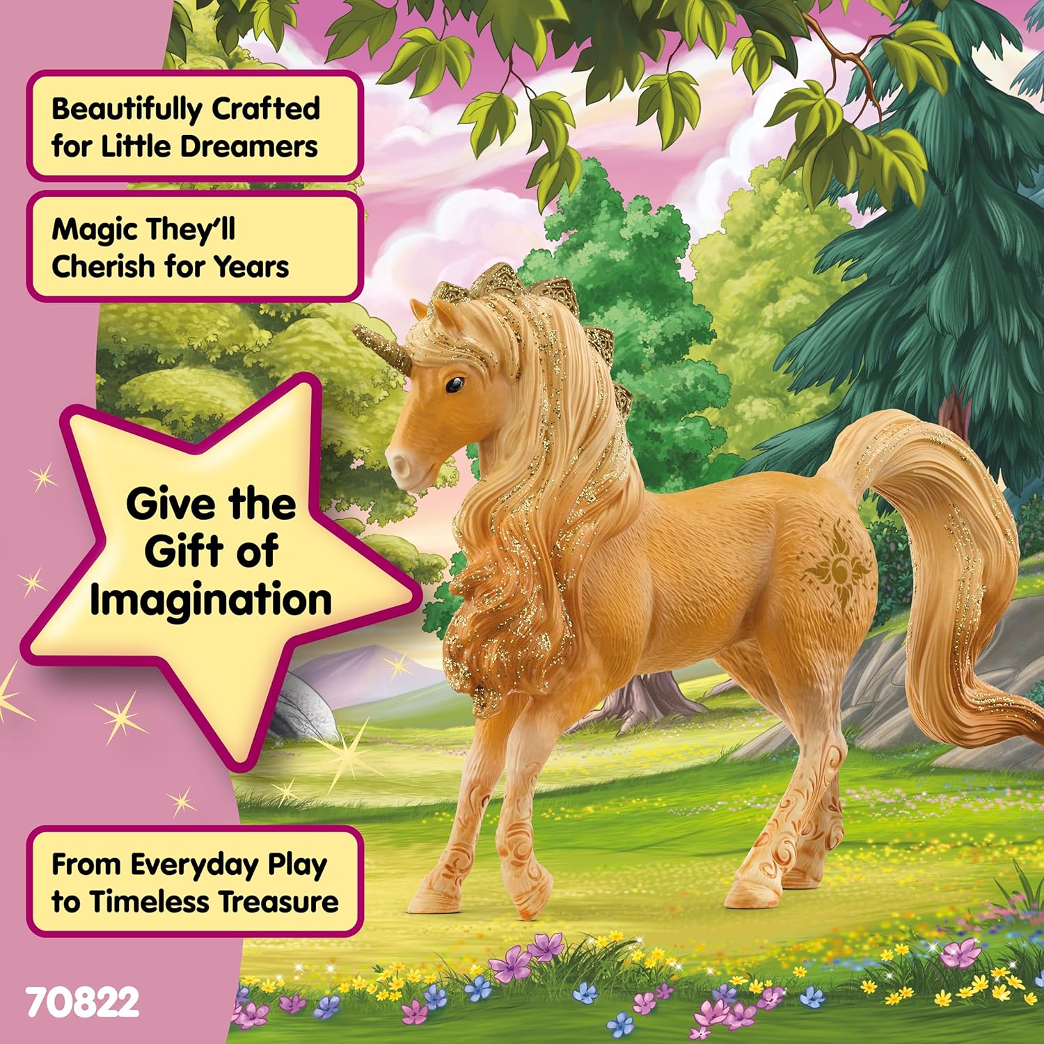 Schleich bayala - Apollon Stallion Unicorn Toy for Girls and Boys - Fantasy Horse Figurine for Kids Ages 5+