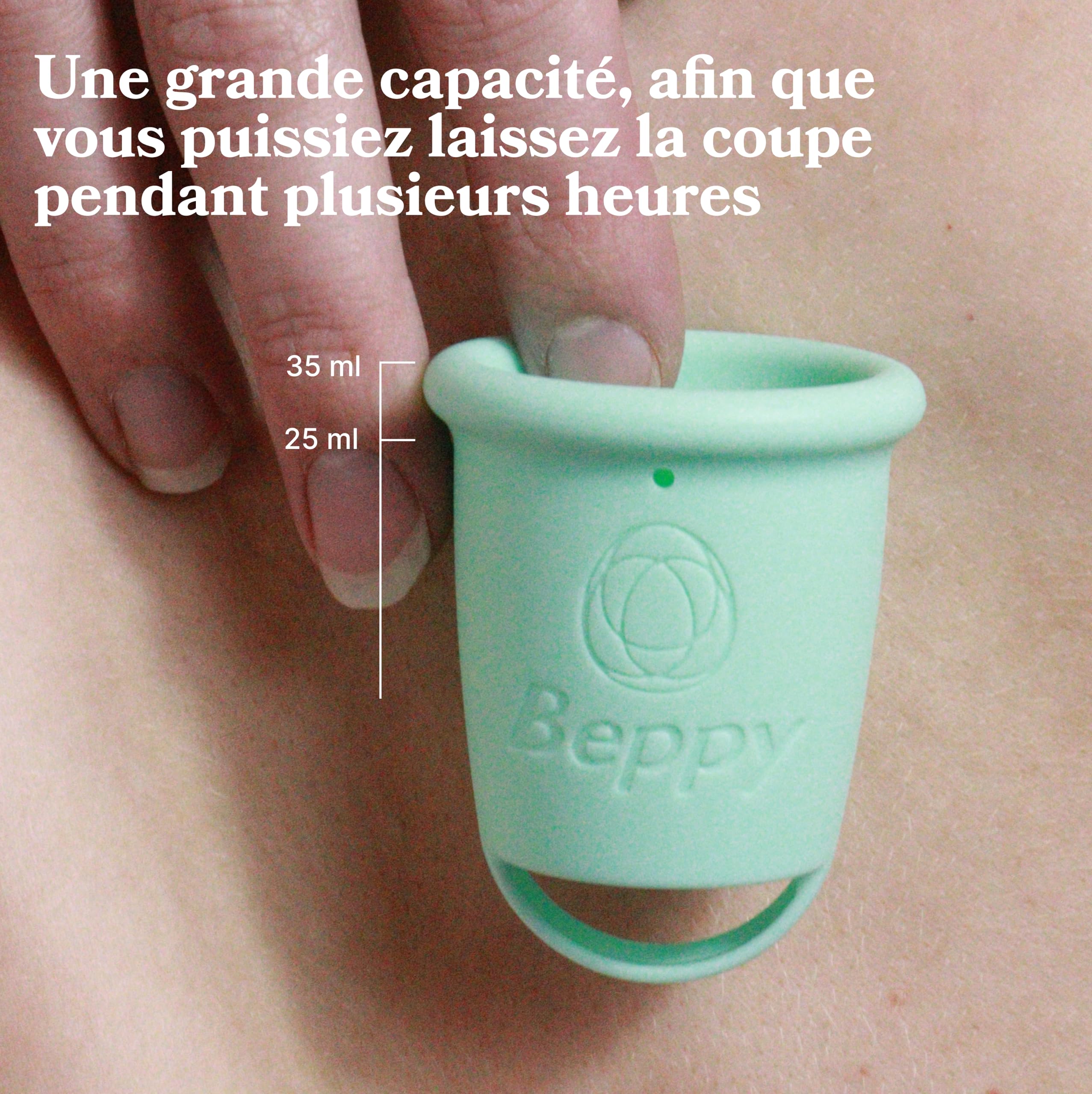 Beppy Coppetta Menstruale Combo Ocean: 2 Coppette Mestruali | Coppetta Menstruale Silicona Medicale (Turchese/Lilla)