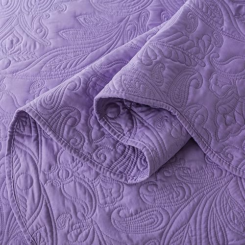 Miniatura 6 de HoneiLife - Juego de colcha de tamaño Queen de 3 piezas y de microfibra, ligera, cubrecamas reversibles, funda de cama rústica, juego de ropa de