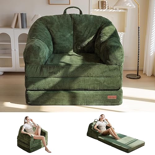 Folding Sofa Bed with Backrest, Boneless Fold Out Couch Bed