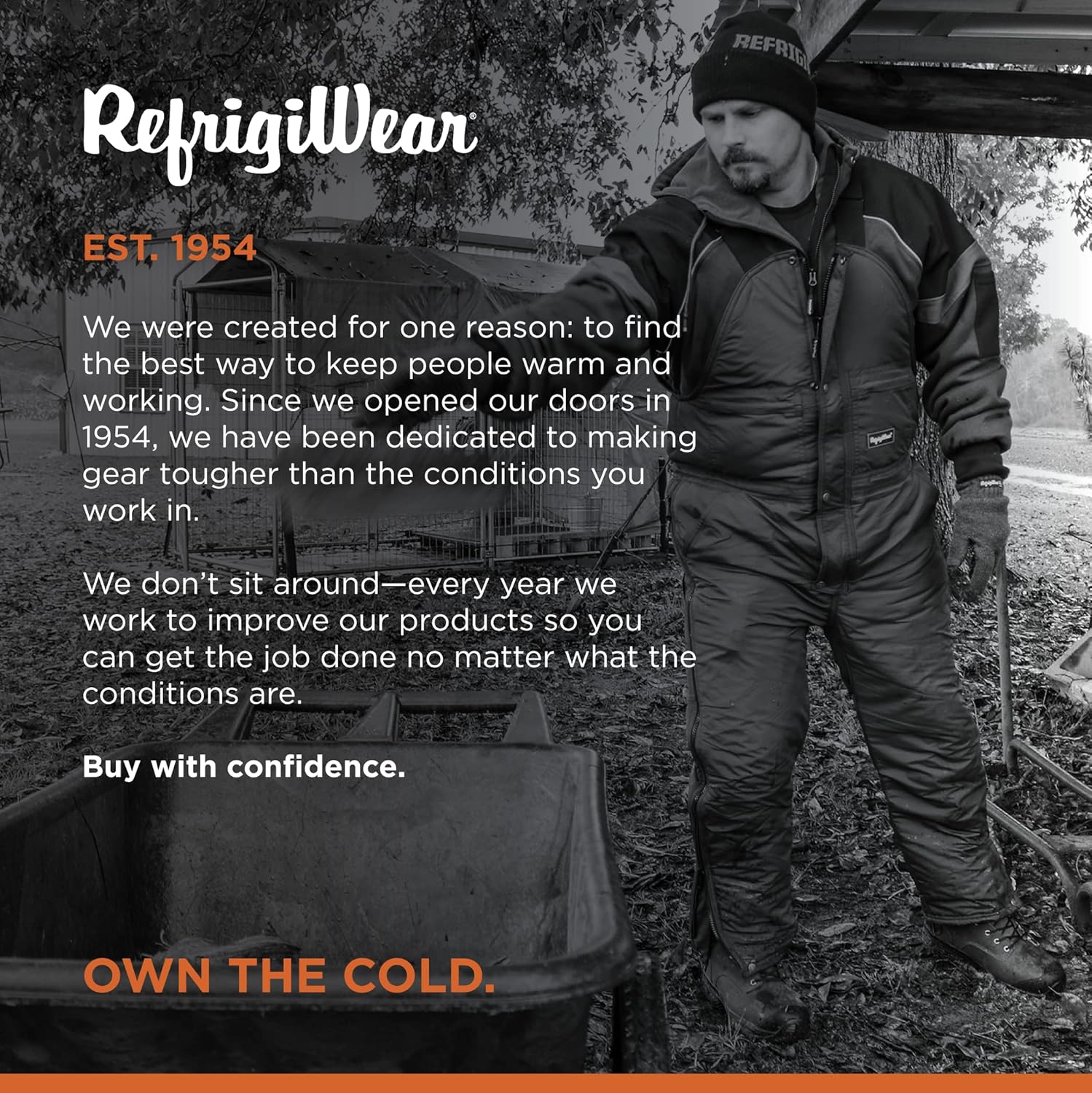 RefrigiWear Men's ChillBreaker Insulated, Water-Repellent & Wind-Tight High Bib Overalls - Image 5