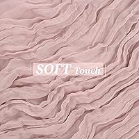 Vista 204 de Showgeous 10 Pack Baby Pink Cheesecloth Table Runner 10FT Long Semi-Sheer Gauze Table Runner Boho or Rustic Wedding Decor for Wedding Decor Arch