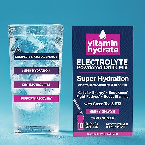 Miniatura 4 de Mezcla de bebida en polvo con electrolitos, súper hidratación, aumenta la resistencia y combate la fatiga, repleta de electrolitos, vitaminas y