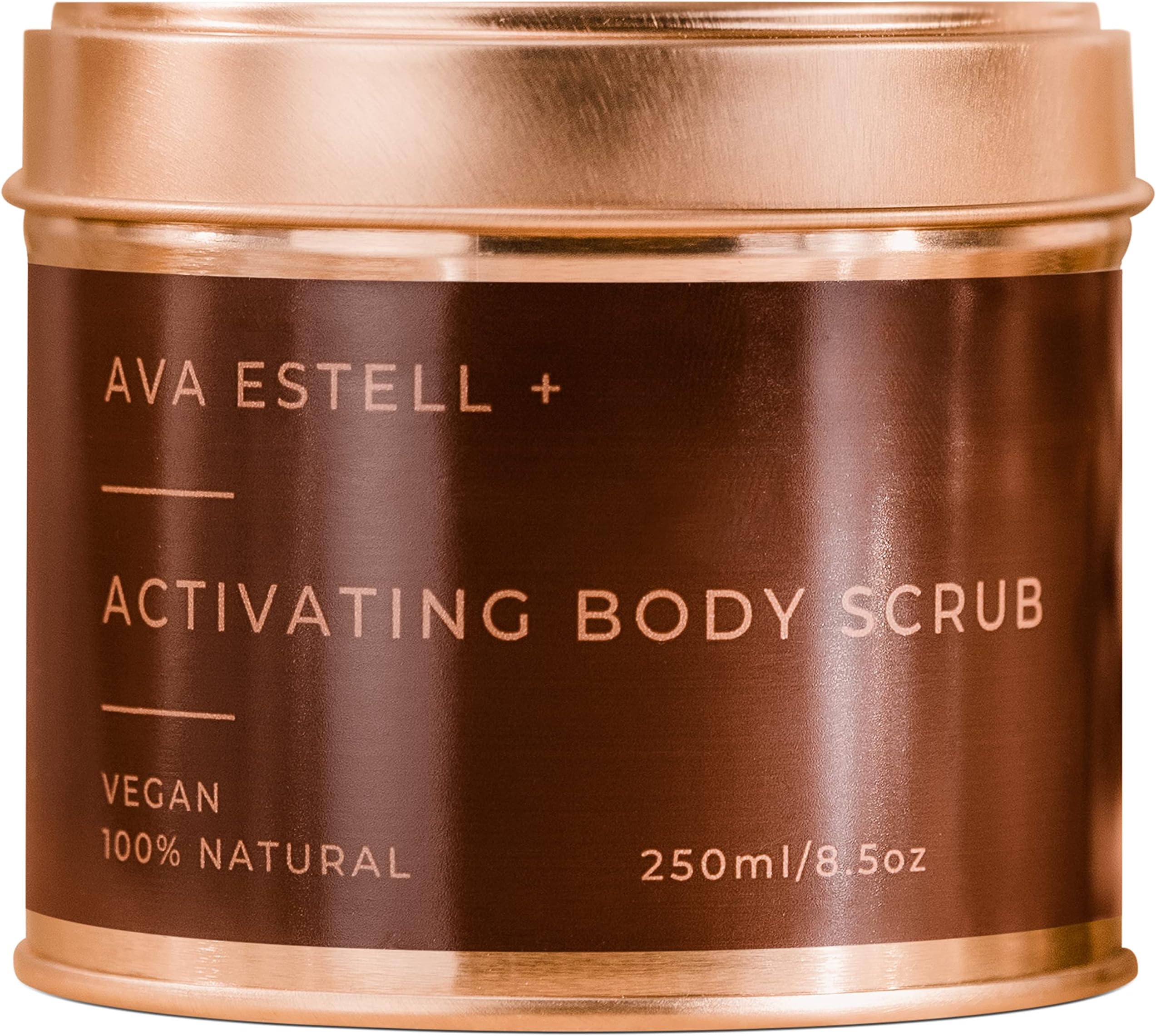 Ava EstellActivating Natural Exfoliating Body Scrub – Great for Refreshed, Clean & Healthy Skin - Natural Body Scrubs for Women Exfoliation to Lighten Dark Spots, Stretchmarks, Blemishes, 250mL