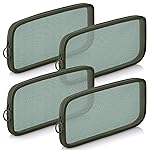 Weewooday 4 Pcs Mesh Makeup Bag Mesh Cosmetic Bag Toiletry Pouch with Zipper Mini Makeup Cosmetic Purse for Daily Accessory(Medium,Olive Green)