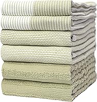 Vista 29 de Toallas de cocina de alta calidad (20 x 28 pulgadas, paquete de 6) Toallas de cocina grandes de algodón Juego de sábanas de cocina planas