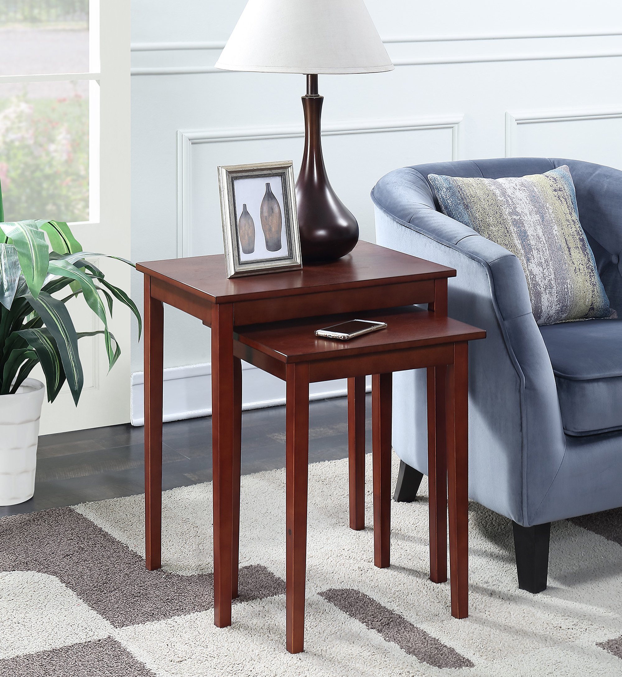 Convenience Concepts American Heritage Nesting End Tables, Mahogany