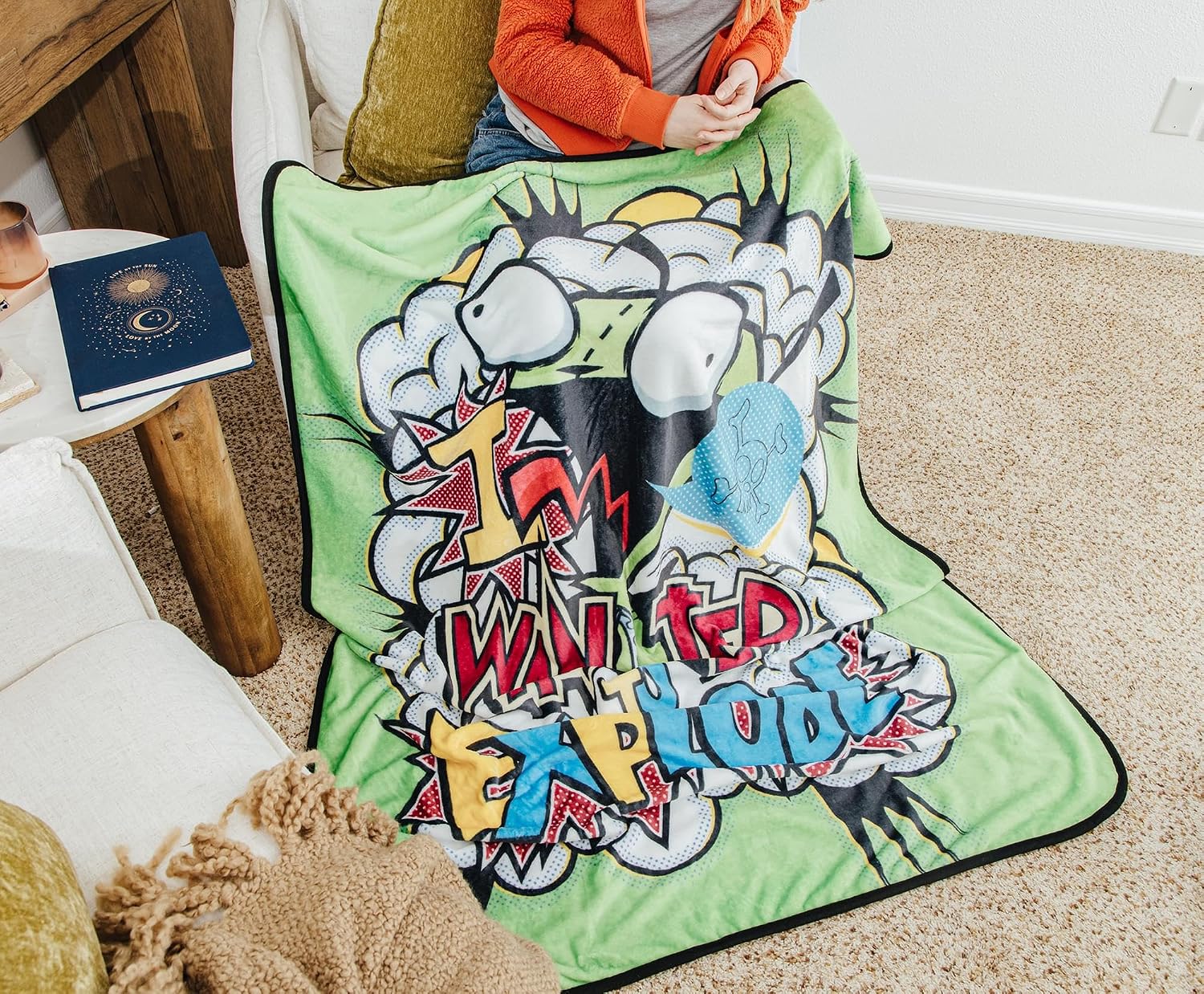 Silver Buffalo Invader Zim Gir I Wanted to Explode Fleece Throw Blanket for Sofa, Bed | 45 x 60 Inches