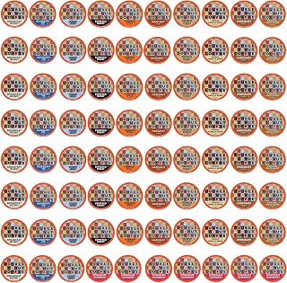 Double Donut 80ct Keurig Coffee Pods Variety Pack: Medium Dark Roast & Flavored, Recyclable Single Serve Cups