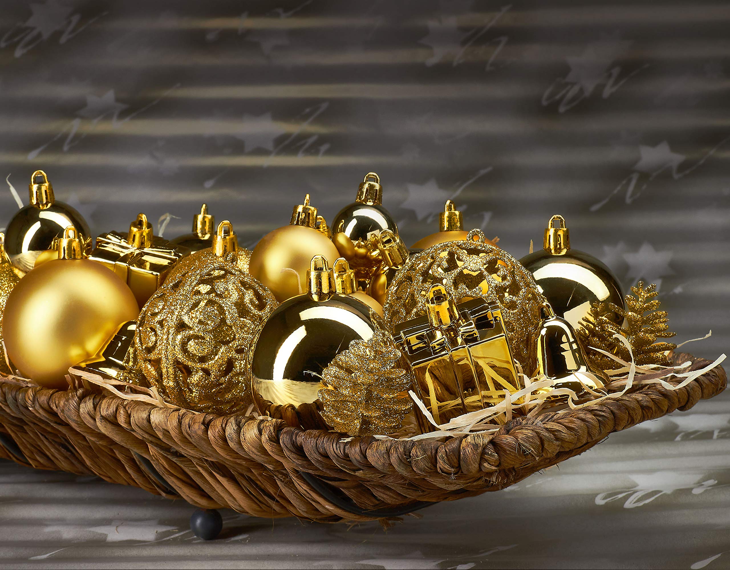 Set Decorazioni Natale 101 Pezzi - Palline E Puntale In Bianco Crema Per Albero - Foto 2