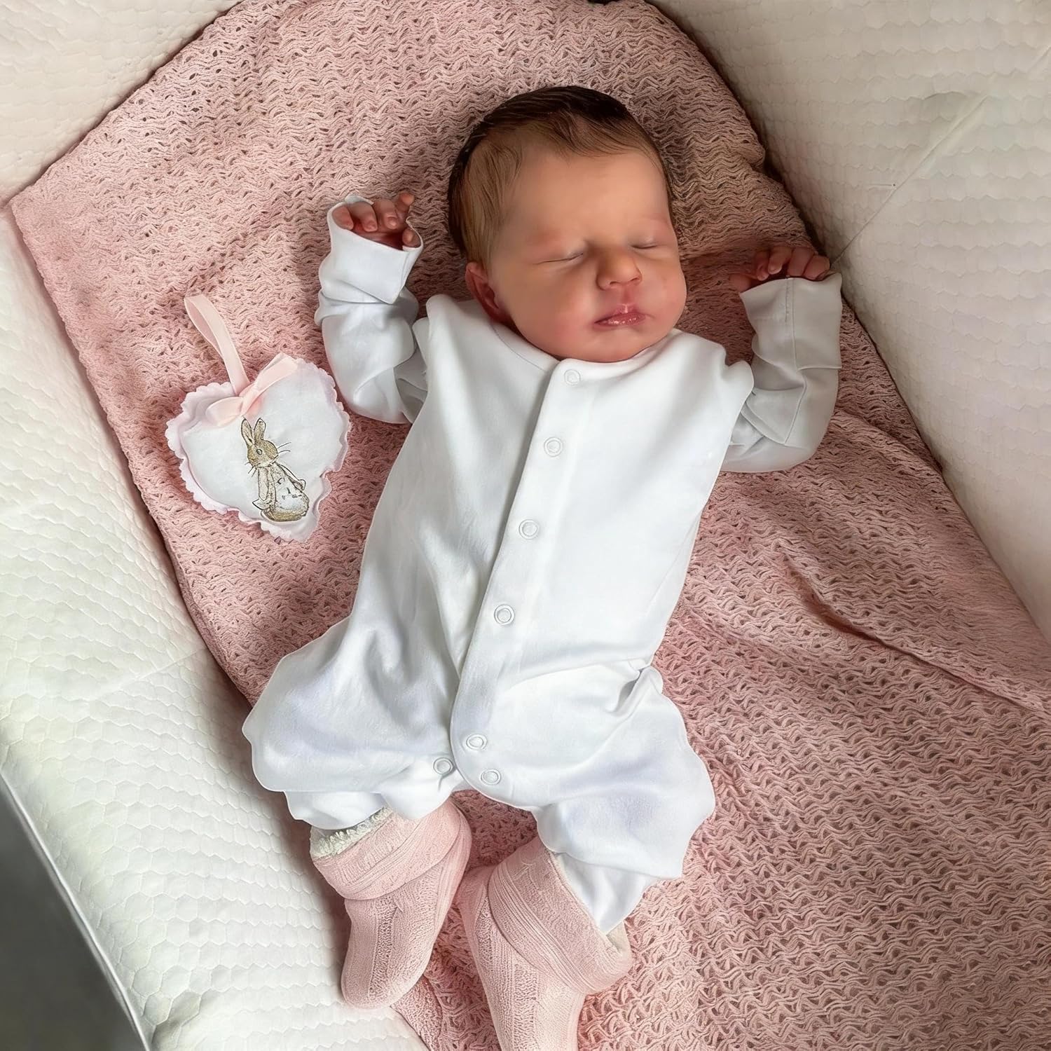 Anano Reborn Twins Baby Doll - 19 Inch Lifelike Realistic Silicone Full Body Reborn Doll Girl, Realistic Newborn Baby Dolls Silicone Full Body, Anatomically Correct Newborn Twins Dolls