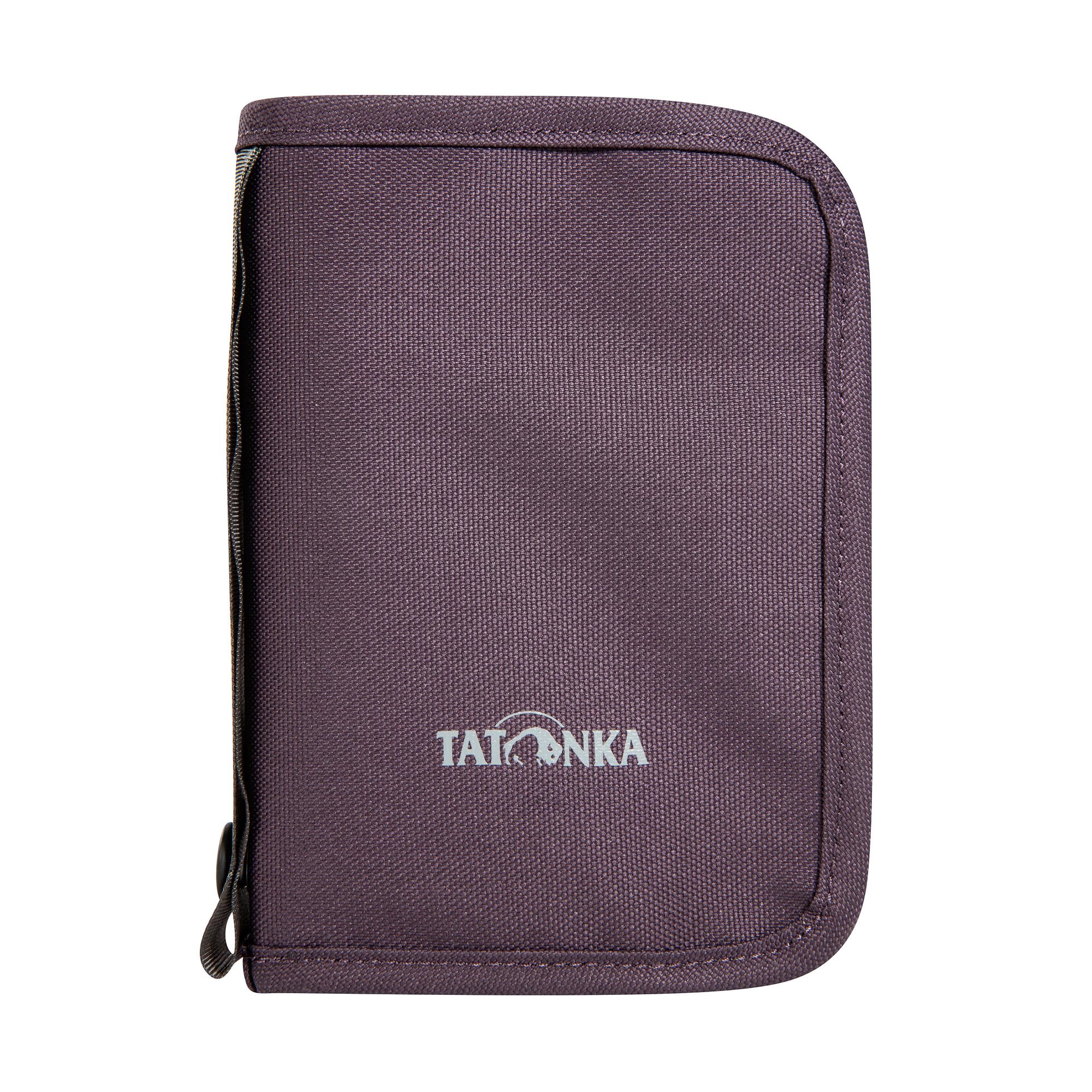Tatonka Travel Zip M RFID Block – portfel podróżniczy/etui na paszport, blokada RFID, certyfikat TÜV, zapewnia miejsce na paszport, karty kredytowe i dokumenty podróżne, Midnight Plum