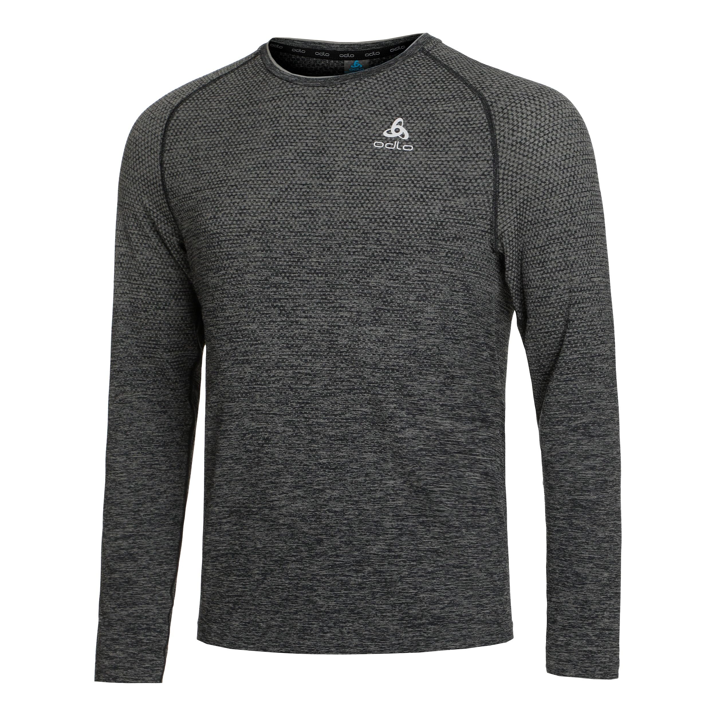 Odlo Men Long Sleeve Running Shirt ESSENTIAL SEAMLESS, grey melange, L
