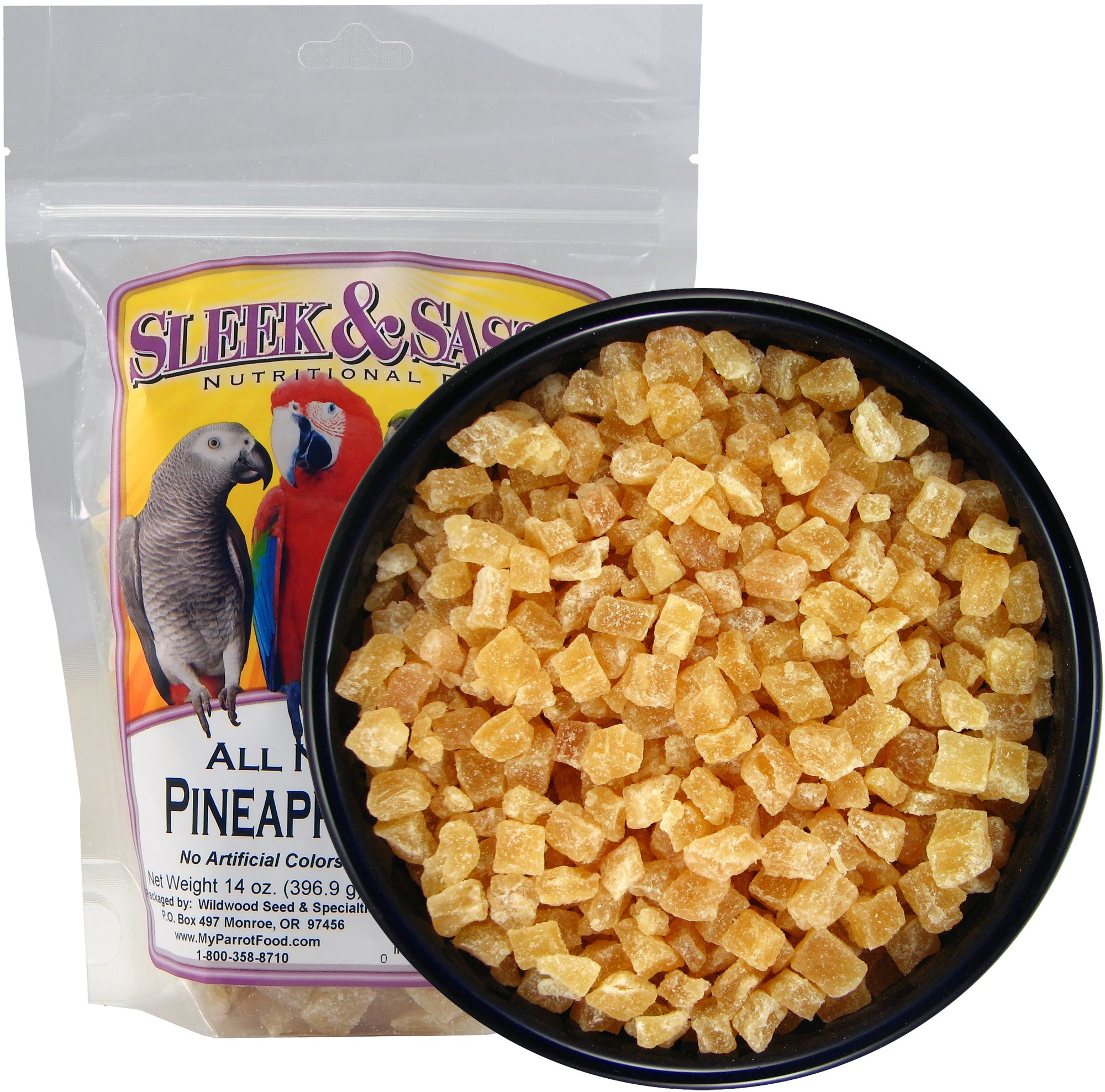 SLEEK & SASSY All Natural Pineapple Treat for Parrots & Small Animals