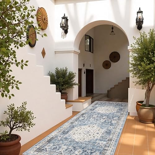Miniatura 16 de Alfombra de Pasillo Lavable - Alfombras de Cocina de 2'6"x12' con Respaldo Antideslizante, Alfombras de Casa de Campo para Interiores para Sala