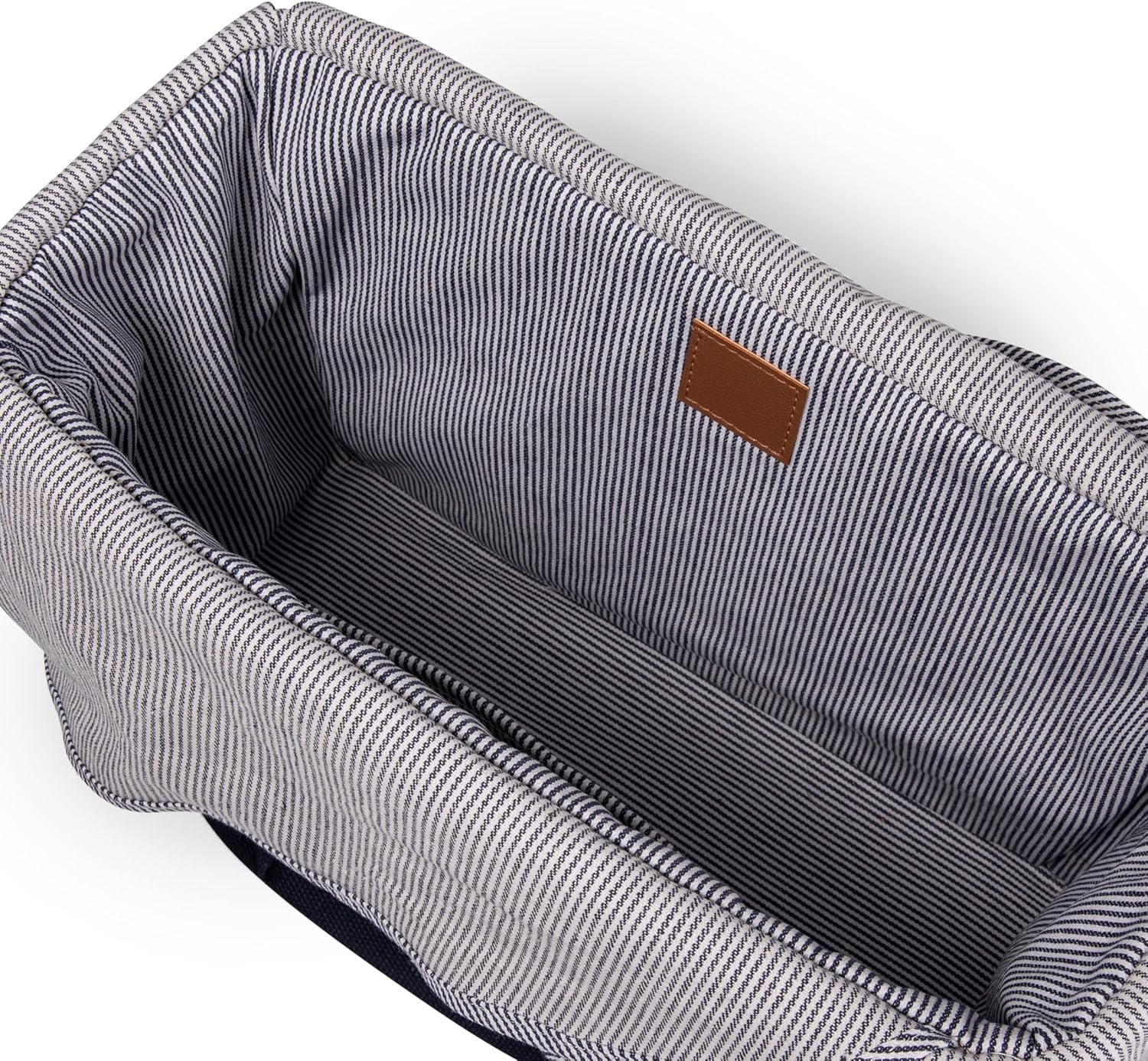PICNIC TIME - Parisian Picnic Basket - Seagrass Picnic Basket, (Beige with Navy Blue Accents) : Patio, Lawn & Garden