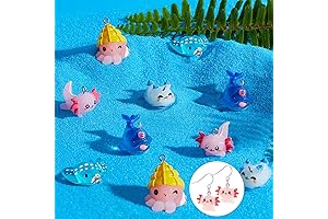 Mystical Axolotl Figurines: Miniature Resin Charms for Enchanting Jewelry Creations
