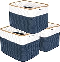Vista 14 de MINTWOOD Design Paquete de 3 cestas de almacenamiento para estantes, sala de juegos y aula, cesta de libros, cubos de almacenamiento decorativos