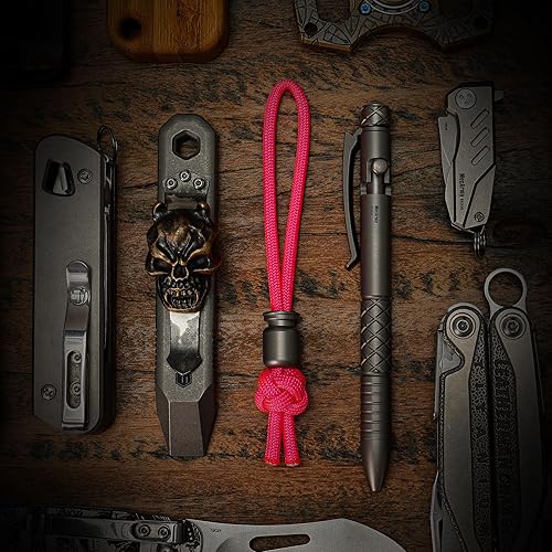 Miniatura 3 de HG619 - Cuentas de paracaídas de titanio, 1 unidad, cuentas de patio y jardín, accesorios EDC para pulsera, collar, mini linterna y mochila llavero