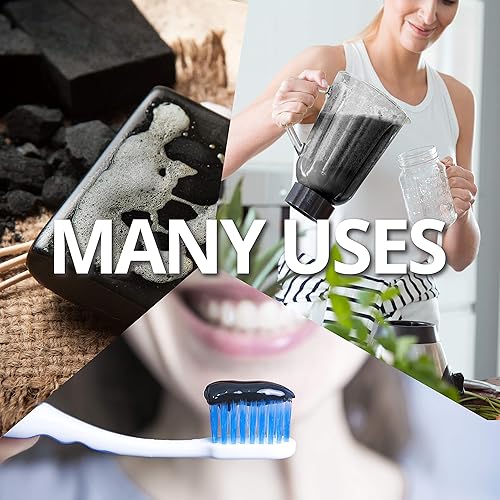 Miniatura 4 de Polvo de carbón activado de madera dura, primeros auxilios tópicos para hacer cataplasmas de carbón, remojos de carbón para pies, baños de carbón y