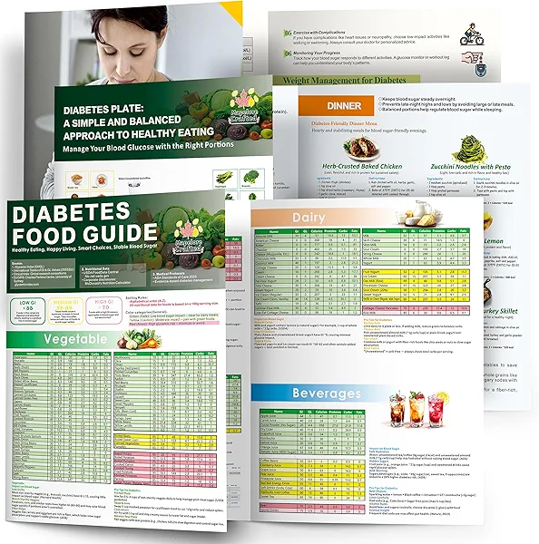 2025 Diabetic Food List and Meal Planner – 3 Count Diabetes Food List Chart | Glycemic Index, Laminated Charts – MapeloreCrafted