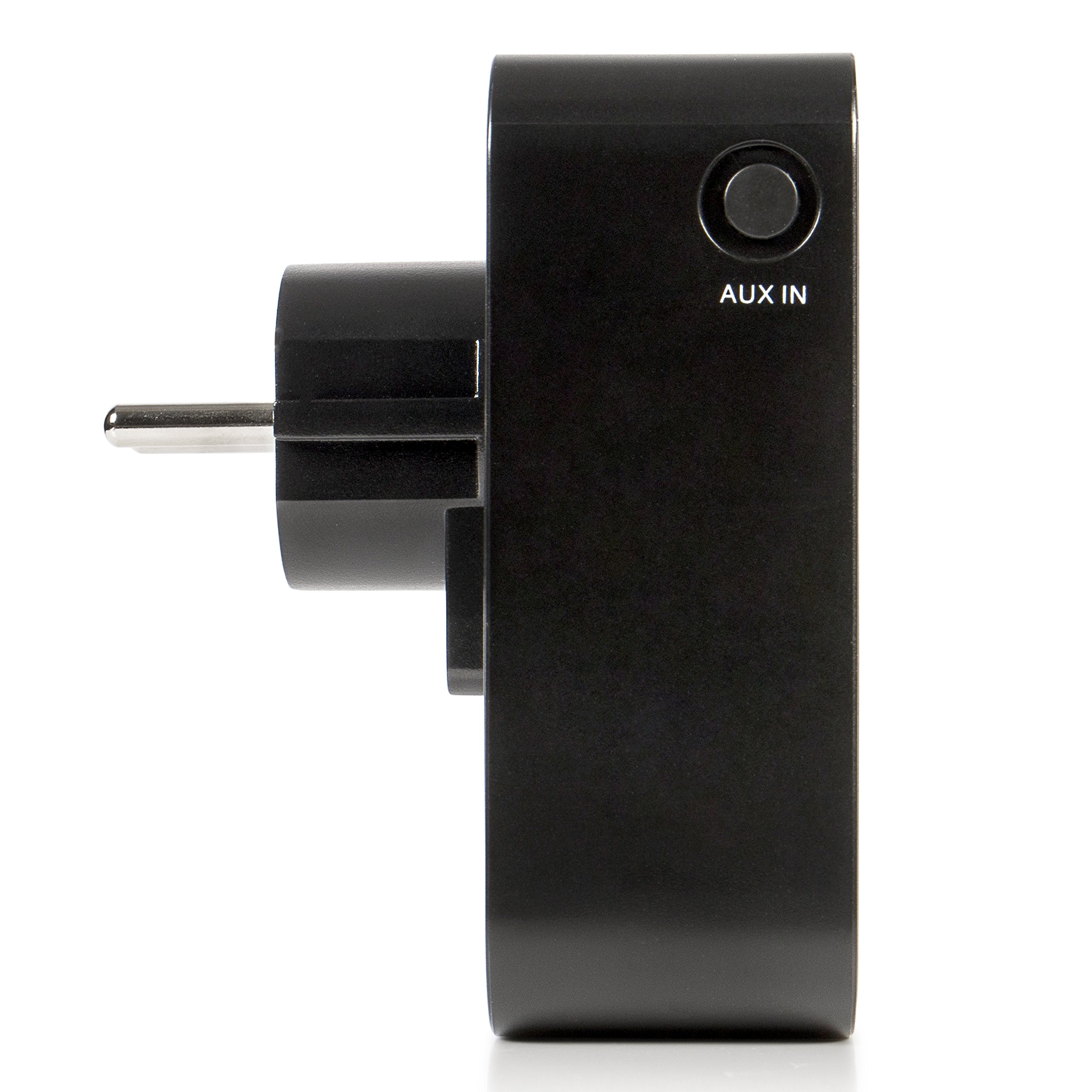 AudioAffairs Enchufe Radio Nuevo diseño | Plug en la Cocina Radio o como Altavoz Bluetooth | batería integrada y AUX en Conector | Manos Libres y FM PLL sintonizador
