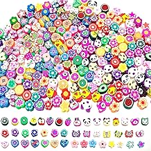 560 Pcs Charm Beads for Bracelet, Fruit, Butterfly Flower Animal Star, 200 Polymeric Clay +260 Letters +100 Heart Shape