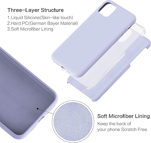 Miniatura 4 de MXX Funda para iPhone 11 Pro Max, funda de silicona suave resistente a los arañazos, protección completa de la cámara, forro de microfibra