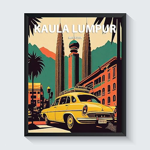 Vista 18 de Póster de impresión artística retro de la ciudad de Tokio, arte de pared de Japón, póster de sala de estar, decoración de pared, paisaje urbano