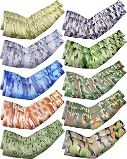 10 Pair Unisex UV Protection Arm Sleeves Ice Silk Arm Cover Sleeves Long Sleeves to Cover Arms Assorted Arm Covers