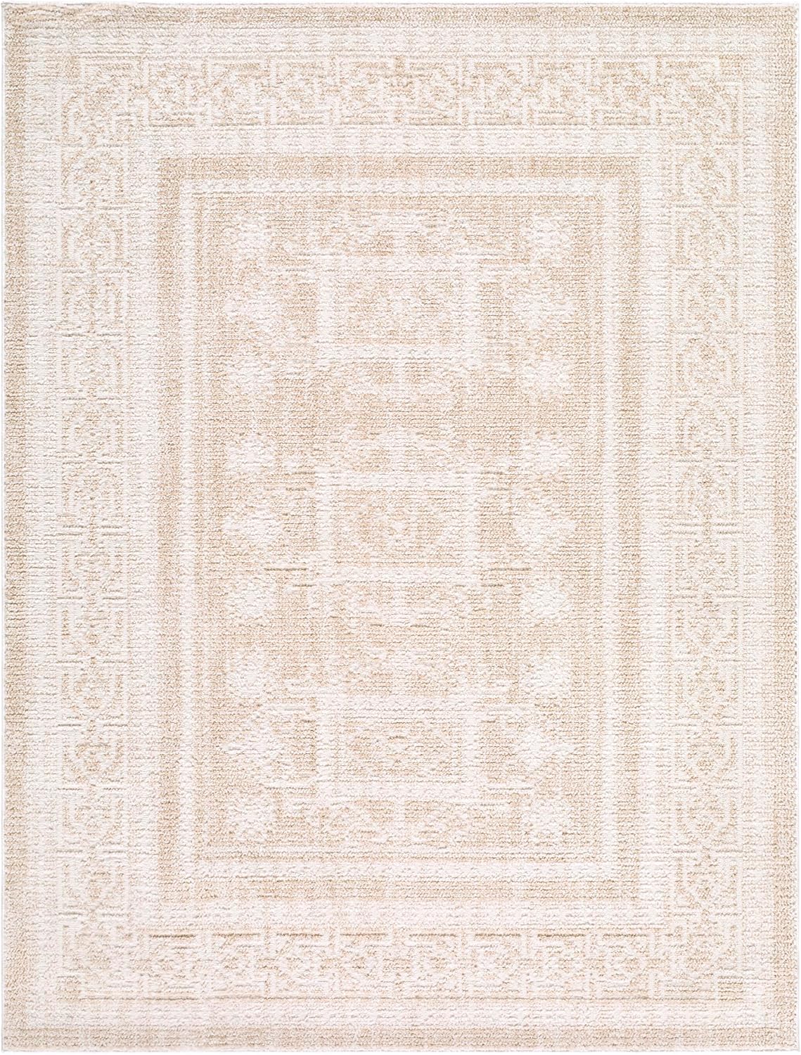Livabliss x ELLE Decor Odeon Modern Area Rug, 7'10" x 10', Light Beige