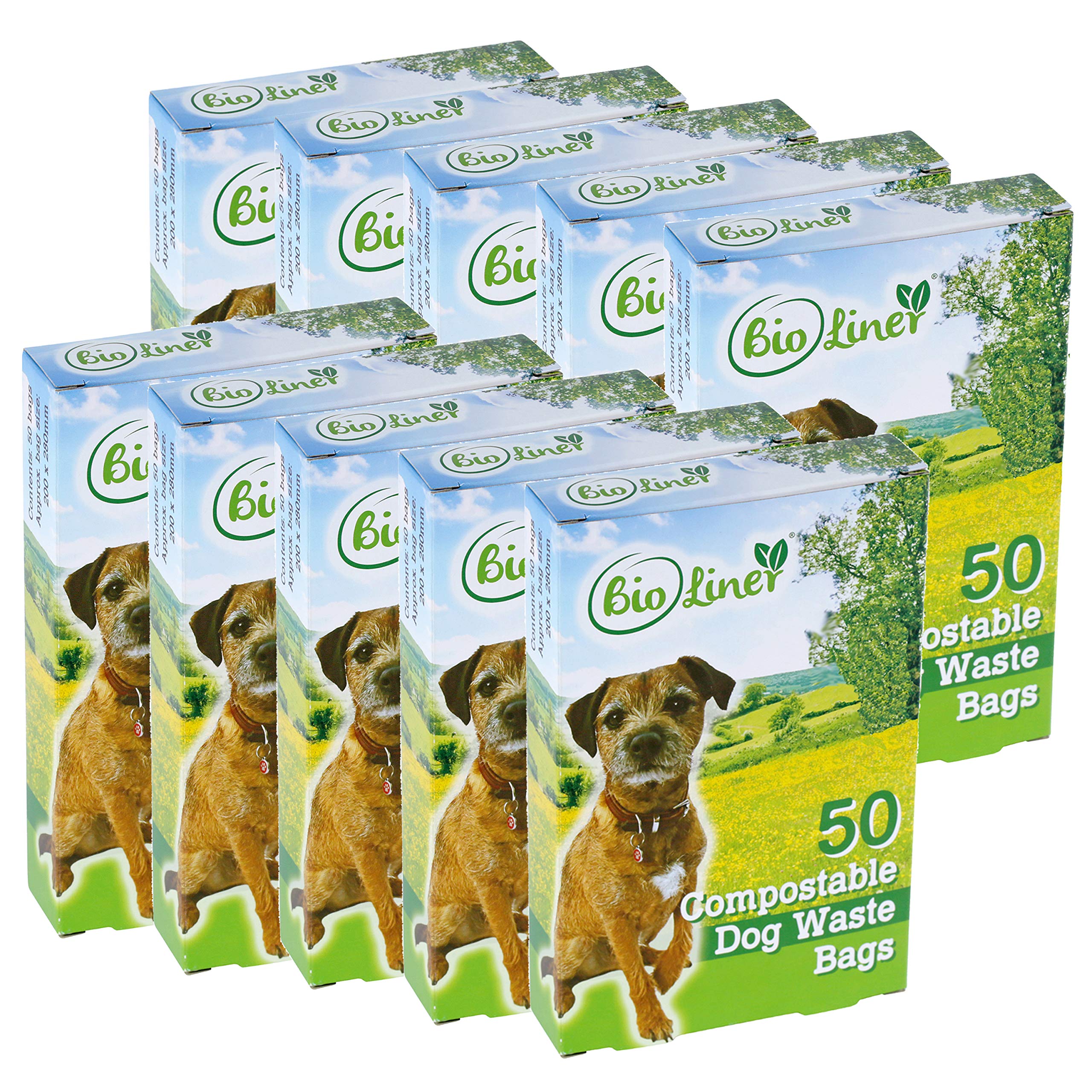 500 x BioLiner Dog Waste Bags – Compostable Dog Waste/Poo Bags – EN 13432