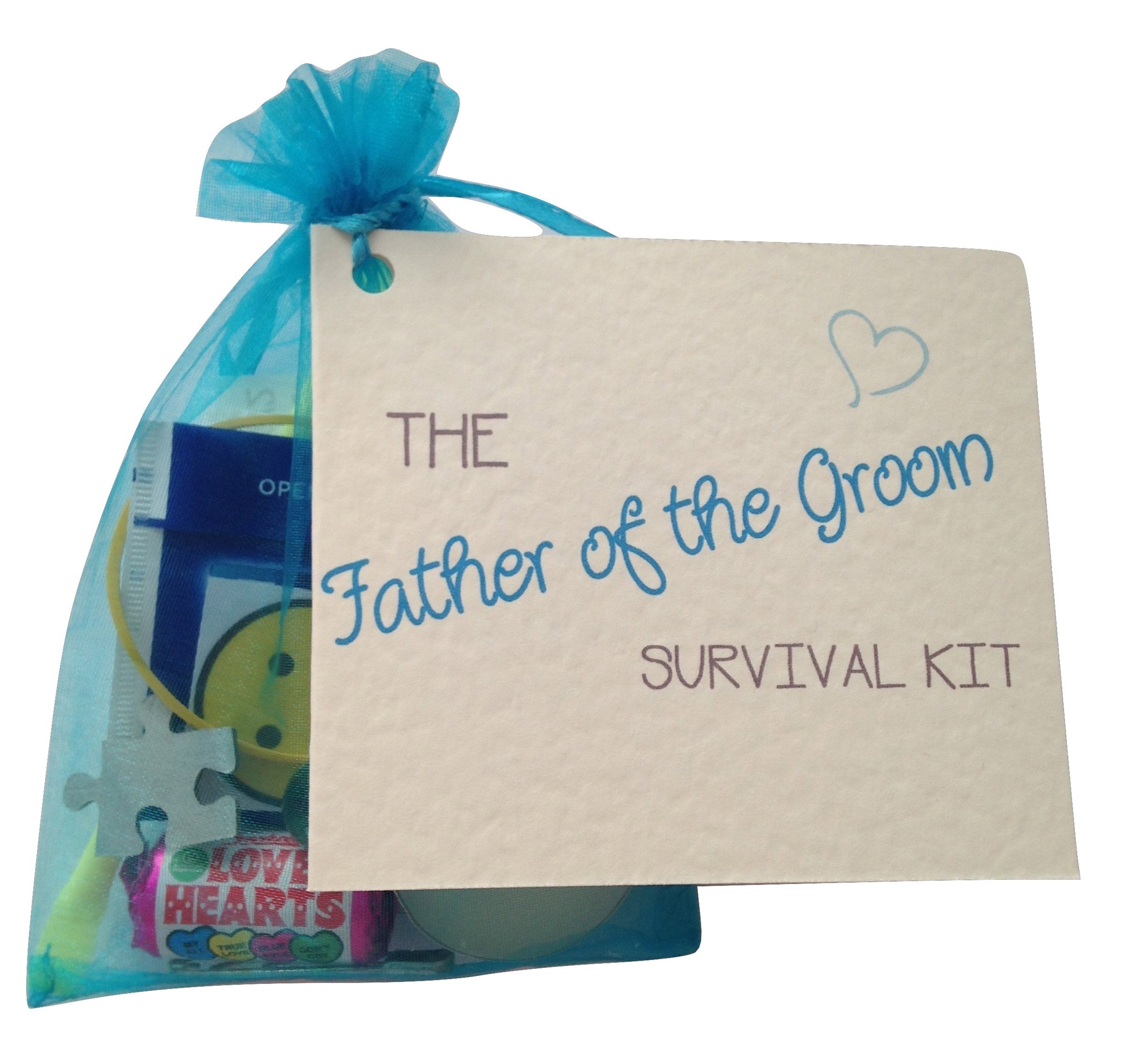 Father of The Groom Survival Kit. Thank You Gift & Card Keepsake. Novelty Wedding Gift