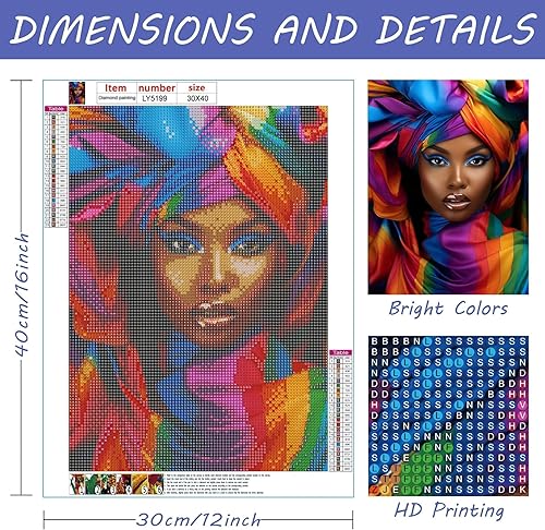 Miniatura 9 de SKRYUIE Kits de arte de diamantes 5D para adultos, Halloween, taladro redondo completo, pintura de diamante, bordado de cristal, punto de cruz, arte