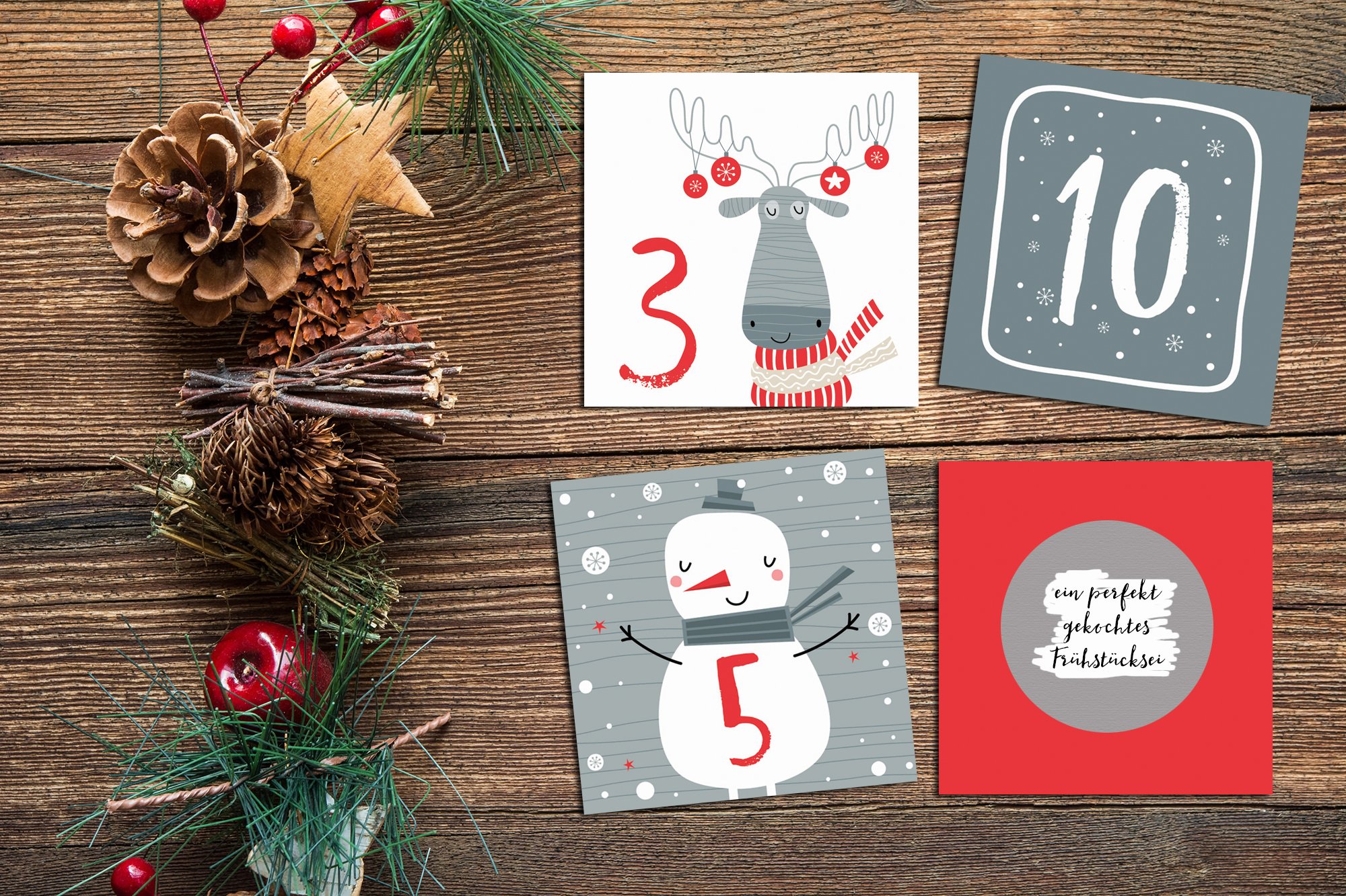 Gift Republic Scratchvent Adventskalender Zum Rubbeln – 24 Aktivitäten, 42 X 59,5 Cm