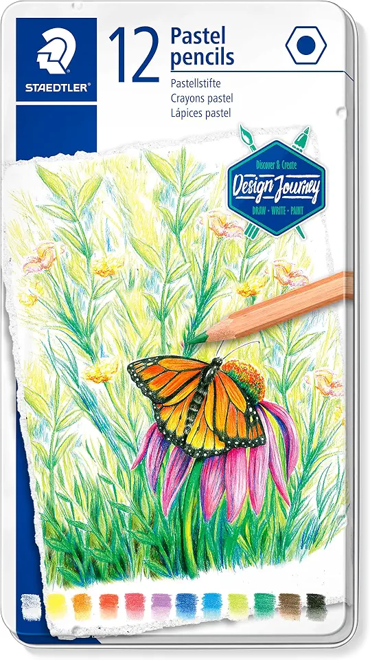 STAEDTLER Lápis de Cor, Pastel, Design Journey, 12 cores, 146P M12