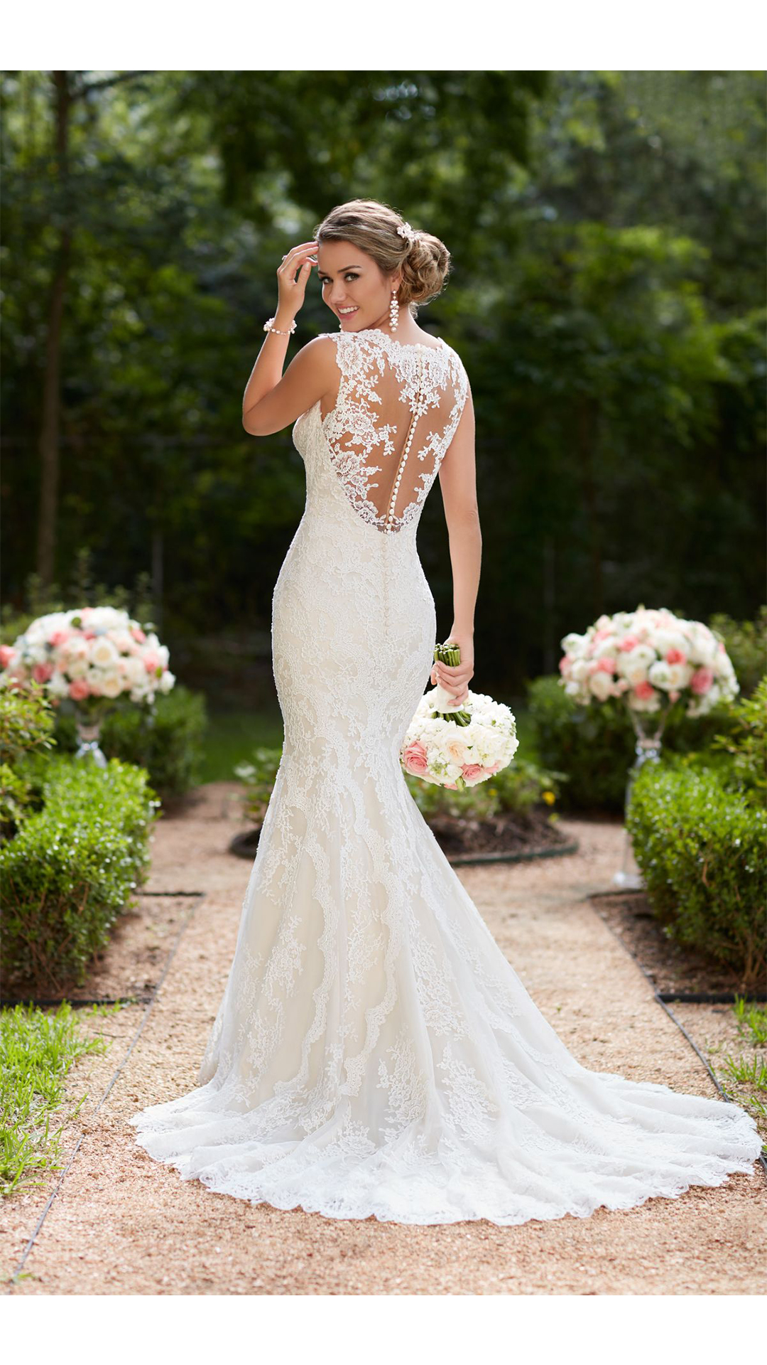 mermaid ivory dress Mermaid Unique Romantic Vintage Ivory Beach Wedding Dresses WD027 –  bridalsew