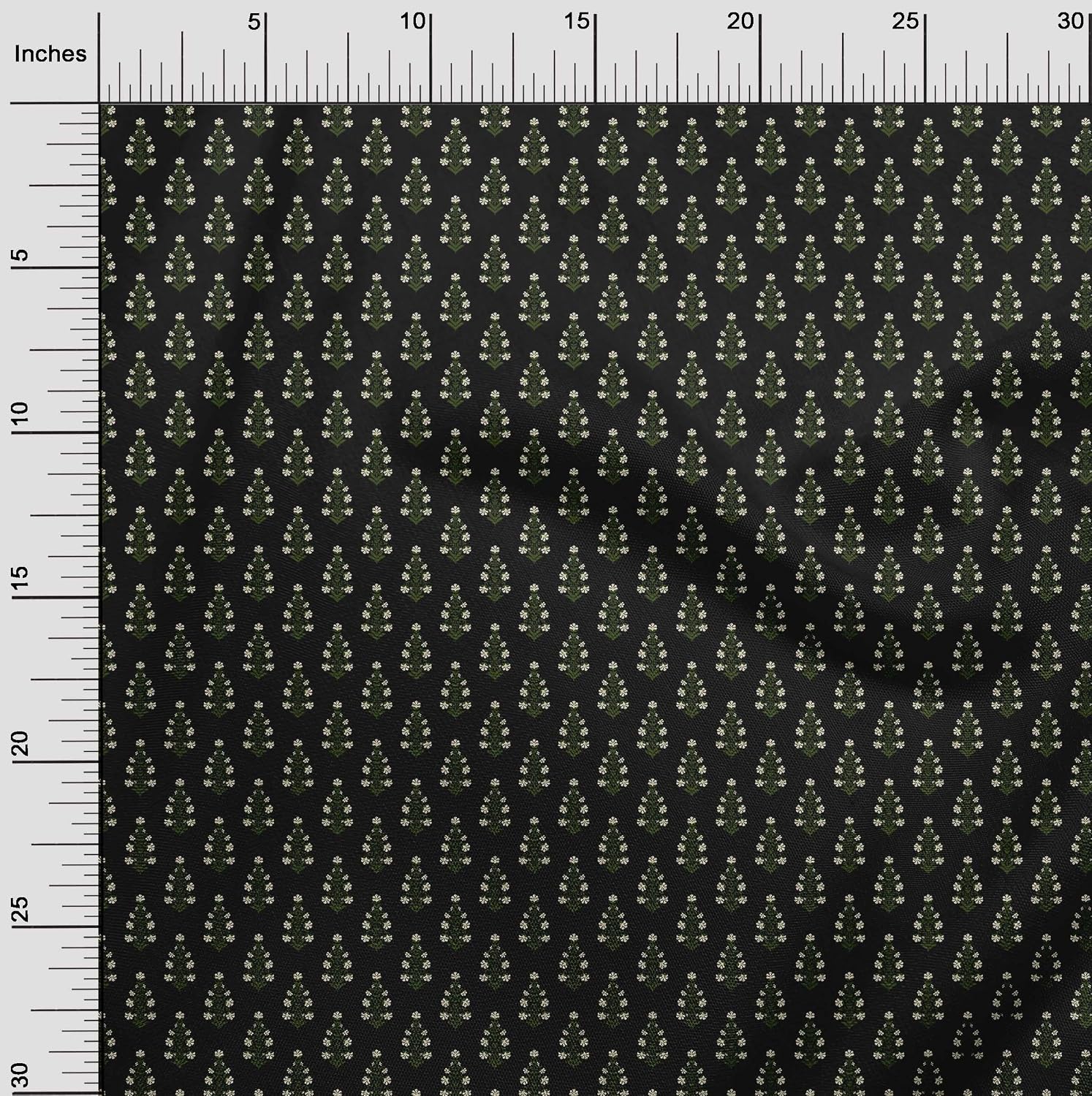 oneOone Cotton Flex Black Fabric Asian Block Dress Material Fabric Print Fabric By The Yard 40 Inch Wide-78
